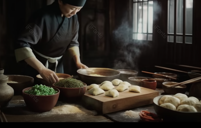 女厨师制作面点包点实拍图,高清,摄影图,摄影图片,图片大全,摄影图免费下载